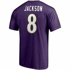 Men's Fanatics Branded Lamar Jackson Purple Baltimore Ravens Player Icon Name & Number T-Shirt -Metaverse shop unnamed file 7255