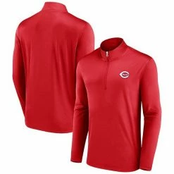 Men's Fanatics Branded Red Cincinnati Reds Underdog Mindset Quarter-Zip Top