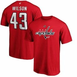 Men's Fanatics Branded Tom Wilson Red Washington Capitals Team Authentic Stack Name & Number T-Shirt -Metaverse shop unnamed file 7309