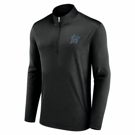 Men's Fanatics Branded Black Miami Marlins Underdog Mindset Quarter-Zip Jacket Men's Fanatics Branded Black Miami Marlins Underdog Mindset Quarter-Zip Jacket -Metaverse shop unnamed file 7322
