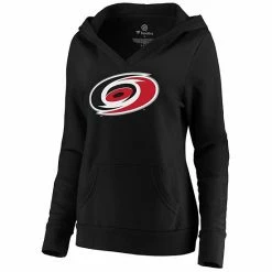 Women's Fanatics Branded Black Carolina Hurricanes Primary Logo V-Neck Pullover Hoodie 4 Women's Fanatics Branded Black Carolina Hurricanes Primary Logo V-Neck Pullover Hoodie -Metaverse shop unnamed file 736