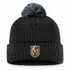 Men's Fanatics Branded Black Vegas Golden Knights Team Cuffed Knit Hat With Pom