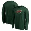 Men's Fanatics Branded Green Minnesota Wild Primary Team Logo Long Sleeve T-Shirt -Metaverse shop unnamed file 7383