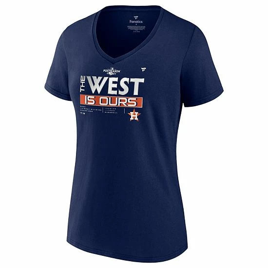 Women's Fanatics Branded Navy Houston Astros 2022 AL West Division Champions Locker Room V-Neck T-Shirt Women's Fanatics Branded Navy Houston Astros 2022 AL West Division Champions Locker Room V-Neck T-Shirt -Metaverse shop unnamed file 7392