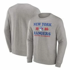 Men's Fanatics Branded Heather Charcoal New York Rangers Fierce Competitor Pullover Sweatshirt -Metaverse shop unnamed file 7417