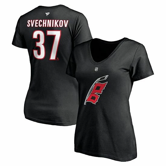 Women's Fanatics Branded Andrei Svechnikov Black Carolina Hurricanes Alternate Authentic Stack Name & Number V-Neck T-Shirt Women's Fanatics Branded Andrei Svechnikov Black Carolina Hurricanes Alternate Authentic Stack Name & Number V-Neck T-Shirt -Metaverse shop unnamed file 7421
