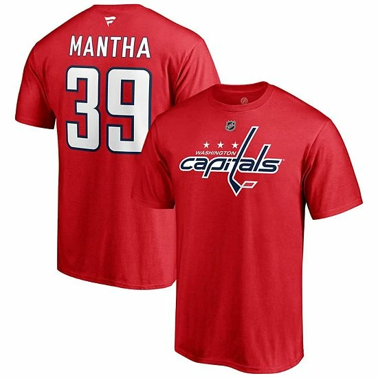 Men's Fanatics Branded Anthony Mantha Red Washington Capitals Authentic Stack Name & Number T-Shirt 3 Men's Fanatics Branded Anthony Mantha Red Washington Capitals Authentic Stack Name & Number T-Shirt