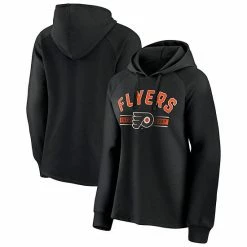 Women's Fanatics Branded Black Philadelphia Flyers Perfect Play Raglan Pullover Hoodie