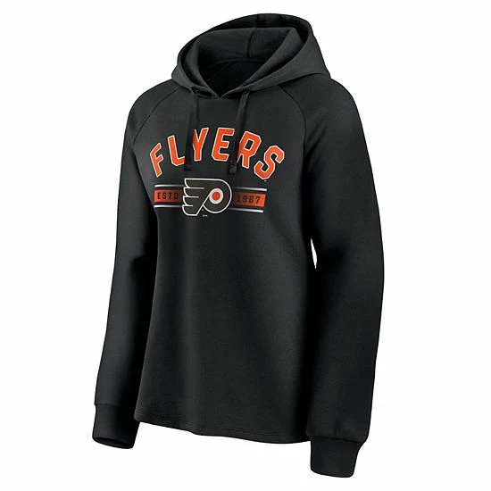 Women's Fanatics Branded Black Philadelphia Flyers Perfect Play Raglan Pullover Hoodie 5 Women's Fanatics Branded Black Philadelphia Flyers Perfect Play Raglan Pullover Hoodie - Image 3