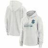 Women's Fanatics Branded Ash Seattle Kraken True Classics Legacy Quarter-Zip Hoodie