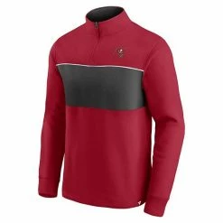 Men's Fanatics Branded Red/Pewter Tampa Bay Buccaneers Block Party Quarter-Zip Jacket -Metaverse shop unnamed file 7504