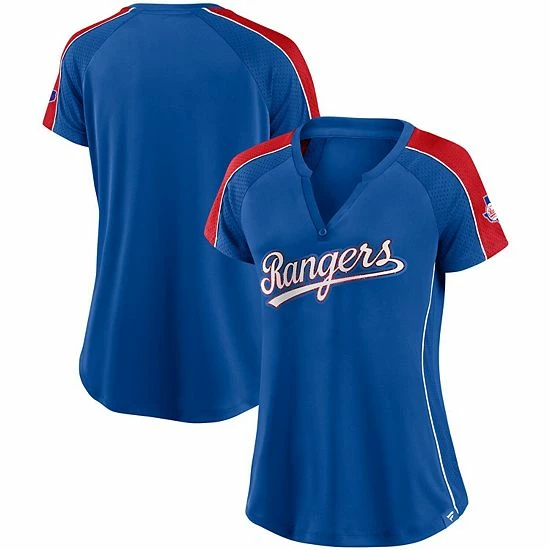 Women's Fanatics Branded Royal/Red Texas Rangers True Classic League Diva Pinstripe Raglan V-Neck T-Shirt Women's Fanatics Branded Royal/Red Texas Rangers True Classic League Diva Pinstripe Raglan V-Neck T-Shirt -Metaverse shop unnamed file 7551