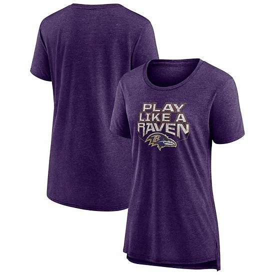 Women's Fanatics Branded Heather Purple Baltimore Ravens Hometown First Down T-Shirt 3 Women's Fanatics Branded Heather Purple Baltimore Ravens Hometown First Down T-Shirt
