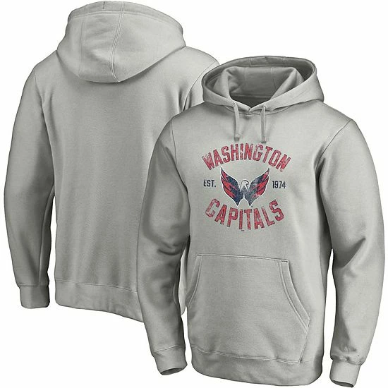 Men's Fanatics Branded Heathered Gray Washington Capitals Heritage Pullover Hoodie Men's Fanatics Branded Heathered Gray Washington Capitals Heritage Pullover Hoodie -Metaverse shop unnamed file 7647