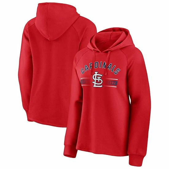 Women's Fanatics Branded Red St. Louis Cardinals Perfect Play Raglan Pullover Hoodie Women's Fanatics Branded Red St. Louis Cardinals Perfect Play Raglan Pullover Hoodie -Metaverse shop unnamed file 7650
