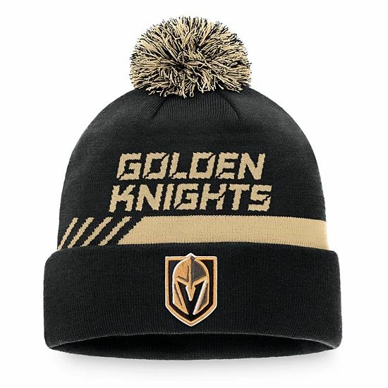 Men's Fanatics Branded Black/Gold Vegas Golden Knights Authentic Pro Team Locker Room Cuffed Knit Hat with Pom Men's Fanatics Branded Black/Gold Vegas Golden Knights Authentic Pro Team Locker Room Cuffed Knit Hat With Pom -Metaverse shop unnamed file 7725