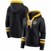 Women's Fanatics Branded Black Boston Bruins Bombastic Exclusive Lace-Up Pullover Hoodie