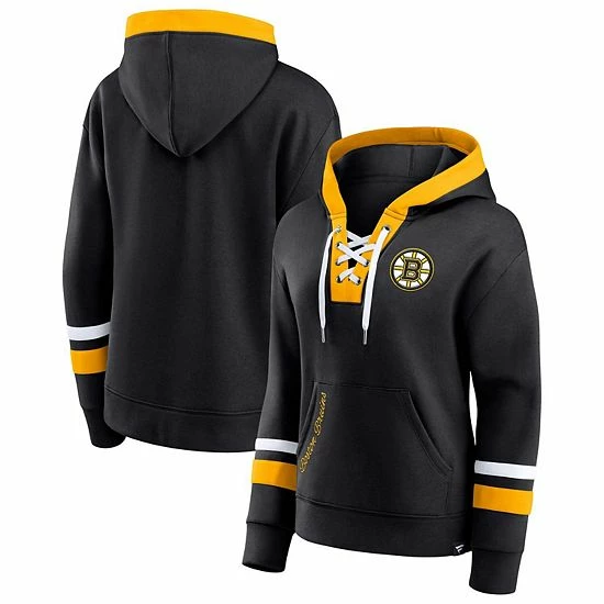 Women's Fanatics Branded Black Boston Bruins Bombastic Exclusive Lace-Up Pullover Hoodie Women's Fanatics Branded Black Boston Bruins Bombastic Exclusive Lace-Up Pullover Hoodie -Metaverse shop unnamed file 773