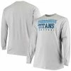Men's Fanatics Branded Heathered Gray Tennessee Titans Big & Tall Practice Long Sleeve T-Shirt 1 Men's Fanatics Branded Heathered Gray Tennessee Titans Big & Tall Practice Long Sleeve T-Shirt -Metaverse shop unnamed file 7732