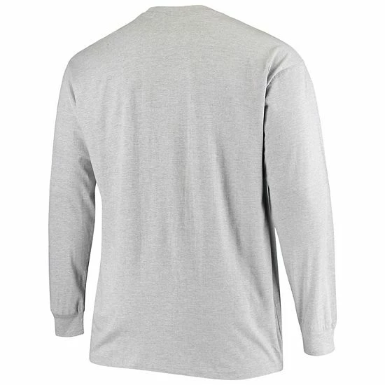 Men's Fanatics Branded Heathered Gray Tennessee Titans Big & Tall Practice Long Sleeve T-Shirt 4 Men's Fanatics Branded Heathered Gray Tennessee Titans Big & Tall Practice Long Sleeve T-Shirt - Image 2
