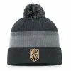 Men's Fanatics Branded Charcoal Vegas Golden Knights Authentic Pro Home Ice Cuffed Knit Hat With Pom -Metaverse shop unnamed file 7773
