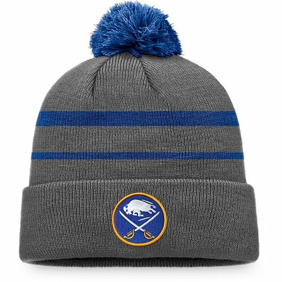 Men's Fanatics Branded Charcoal/Royal Buffalo Sabres Cuffed Knit Hat with Pom Men's Fanatics Branded Charcoal/Royal Buffalo Sabres Cuffed Knit Hat With Pom -Metaverse shop unnamed file 7845