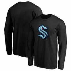Men's Fanatics Branded Black Seattle Kraken Primary Logo Long Sleeve T-Shirt -Metaverse shop unnamed file 7874