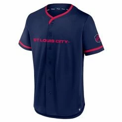 Men's Fanatics Branded Navy/Red St. Louis City SC Ultimate Player Baseball Jersey -Metaverse shop unnamed file 7889