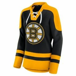 Women's Fanatics Branded Black/Gold Boston Bruins Net Gain Fleece V-Neck Pullover Sweatshirt 4 Women's Fanatics Branded Black/Gold Boston Bruins Net Gain Fleece V-Neck Pullover Sweatshirt -Metaverse shop unnamed file 791