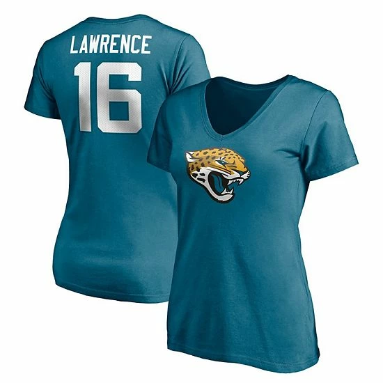 Women's Fanatics Branded Trevor Lawrence Teal Jacksonville Jaguars Player Icon V-Neck T-Shirt Women's Fanatics Branded Trevor Lawrence Teal Jacksonville Jaguars Player Icon V-Neck T-Shirt -Metaverse shop unnamed file 7948