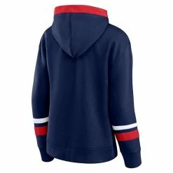 Women's Fanatics Branded Navy Columbus Blue Jackets Bombastic Exclusive Lace-Up Pullover Hoodie -Metaverse shop unnamed file 796