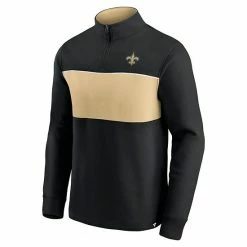 Men's Fanatics Branded Black/Gold New Orleans Saints Block Party Quarter-Zip Jacket 4 Men's Fanatics Branded Black/Gold New Orleans Saints Block Party Quarter-Zip Jacket -Metaverse shop unnamed file 8024
