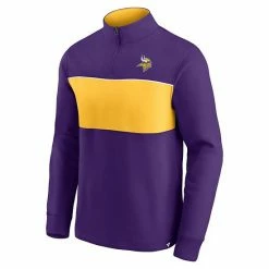 Men's Fanatics Branded Purple/Gold Minnesota Vikings Block Party Quarter-Zip Jacket -Metaverse shop unnamed file 8040