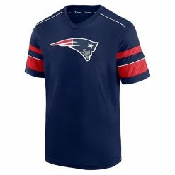 Men's Fanatics Branded Navy New England Patriots Textured Hashmark V-Neck T-Shirt -Metaverse shop unnamed file 8044