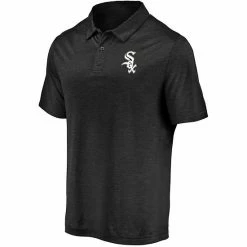 Men's Fanatics Branded Black Chicago White Sox Iconic Striated Primary Logo Polo -Metaverse shop unnamed file 8092