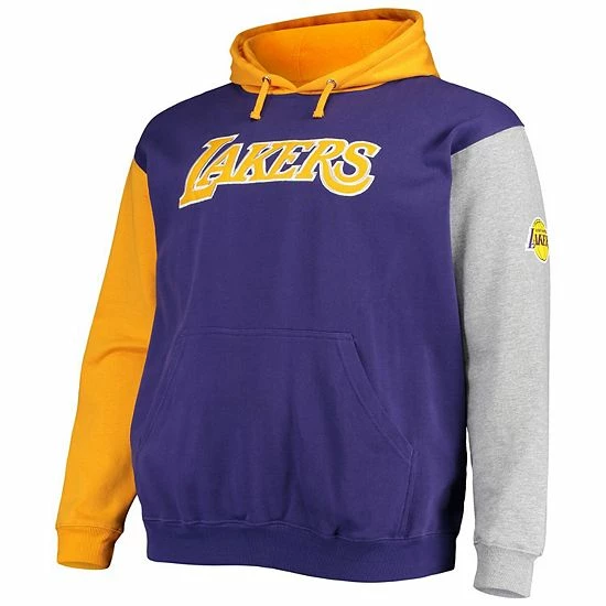 Men's Fanatics Branded Purple/Gold Los Angeles Lakers Big & Tall Double Contrast Pullover Hoodie Men's Fanatics Branded Purple/Gold Los Angeles Lakers Big & Tall Double Contrast Pullover Hoodie -Metaverse shop unnamed file 8109