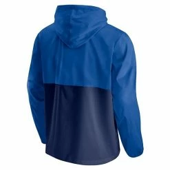 Men's Fanatics Branded Blue/Navy Dallas Mavericks Anorak Block Party Windbreaker Half-Zip Hoodie Jacket -Metaverse shop unnamed file 8114