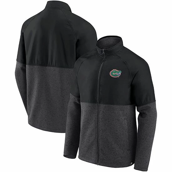 Men's Fanatics Branded Black/Heathered Charcoal Florida Gators Durable Raglan Full-Zip Jacket Men's Fanatics Branded Black/Heathered Charcoal Florida Gators Durable Raglan Full-Zip Jacket -Metaverse shop unnamed file 8115