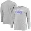 Men's Fanatics Branded Heathered Gray Minnesota Vikings Big & Tall Practice Long Sleeve T-Shirt -Metaverse shop unnamed file 8161