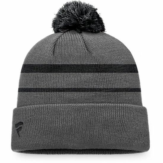 Men's Fanatics Branded Charcoal/Black Vegas Golden Knights Cuffed Knit Hat with Pom Men's Fanatics Branded Charcoal/Black Vegas Golden Knights Cuffed Knit Hat With Pom -Metaverse shop unnamed file 8180