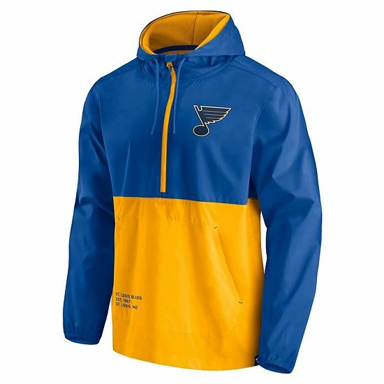 Men's Fanatics Branded Blue/Gold St. Louis Blues Thrill Seeker Anorak Half-Zip Jacket Men's Fanatics Branded Blue/Gold St. Louis Blues Thrill Seeker Anorak Half-Zip Jacket -Metaverse shop unnamed file 8243