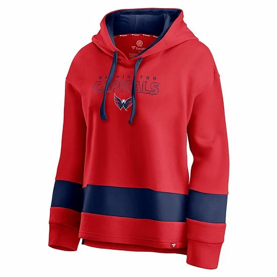 Women's Fanatics Branded Red/Navy Washington Capitals Colors Of Pride Colorblock Pullover Hoodie 5 Women's Fanatics Branded Red/Navy Washington Capitals Colors Of Pride Colorblock Pullover Hoodie - Image 3