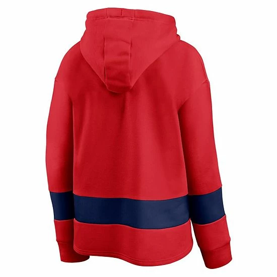 Women's Fanatics Branded Red/Navy Washington Capitals Colors Of Pride Colorblock Pullover Hoodie 6 Women's Fanatics Branded Red/Navy Washington Capitals Colors Of Pride Colorblock Pullover Hoodie - Image 4
