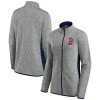 Women's Fanatics Branded Heathered Charcoal Boston Red Sox Primary Logo Fleece Full-Zip Jacket -Metaverse shop unnamed file 8294