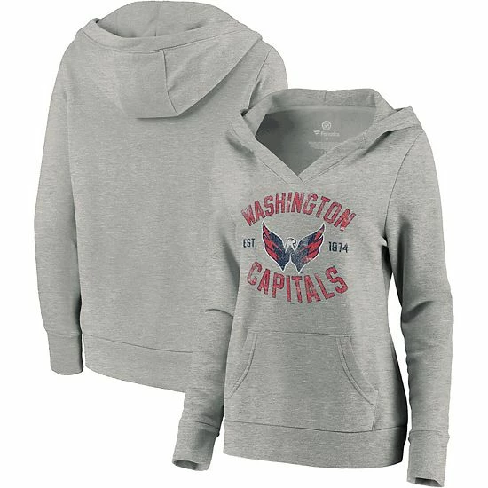 Women's Fanatics Branded Heathered Gray Washington Capitals Heritage Pullover Hoodie Women's Fanatics Branded Heathered Gray Washington Capitals Heritage Pullover Hoodie -Metaverse shop unnamed file 8298
