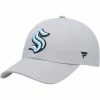 Men's Fanatics Branded Gray Seattle Kraken Primary Logo Adjustable Hat -Metaverse shop unnamed file 8310