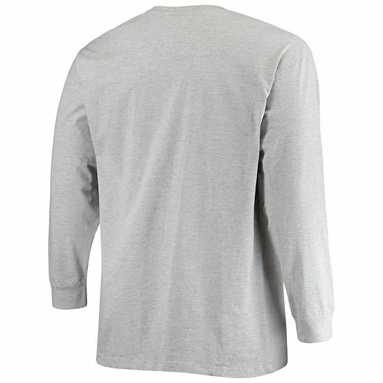 Men's Fanatics Branded Heathered Gray Seattle Seahawks Big & Tall Practice Long Sleeve T-Shirt 6 Men's Fanatics Branded Heathered Gray Seattle Seahawks Big & Tall Practice Long Sleeve T-Shirt - Image 4