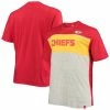 Men's Fanatics Branded Red/Heathered Gray Kansas City Chiefs Big & Tall Color Block T-Shirt 2 Men's Fanatics Branded Red/Heathered Gray Kansas City Chiefs Big & Tall Color Block T-Shirt -Metaverse shop unnamed file 8361