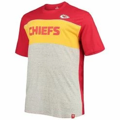 Men's Fanatics Branded Red/Heathered Gray Kansas City Chiefs Big & Tall Color Block T-Shirt 4 Men's Fanatics Branded Red/Heathered Gray Kansas City Chiefs Big & Tall Color Block T-Shirt -Metaverse shop unnamed file 8363