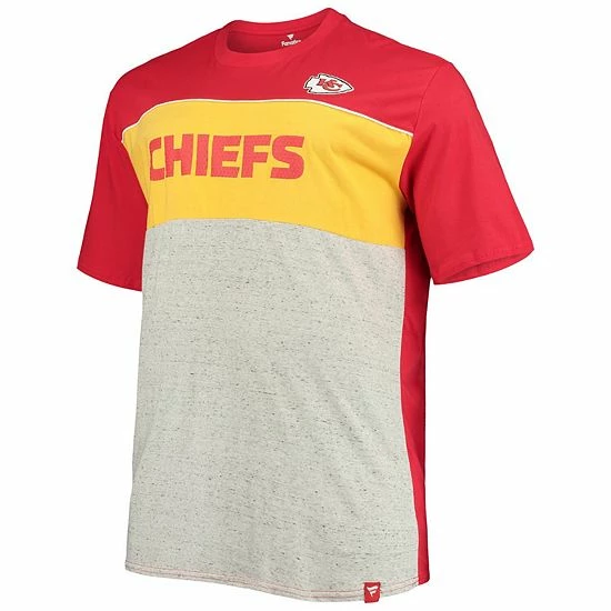 Men's Fanatics Branded Red/Heathered Gray Kansas City Chiefs Big & Tall Color Block T-Shirt Men's Fanatics Branded Red/Heathered Gray Kansas City Chiefs Big & Tall Color Block T-Shirt -Metaverse shop unnamed file 8363